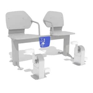Agapito Outdoor-Fitnessgerät "Sitzbank mit Pedalen"