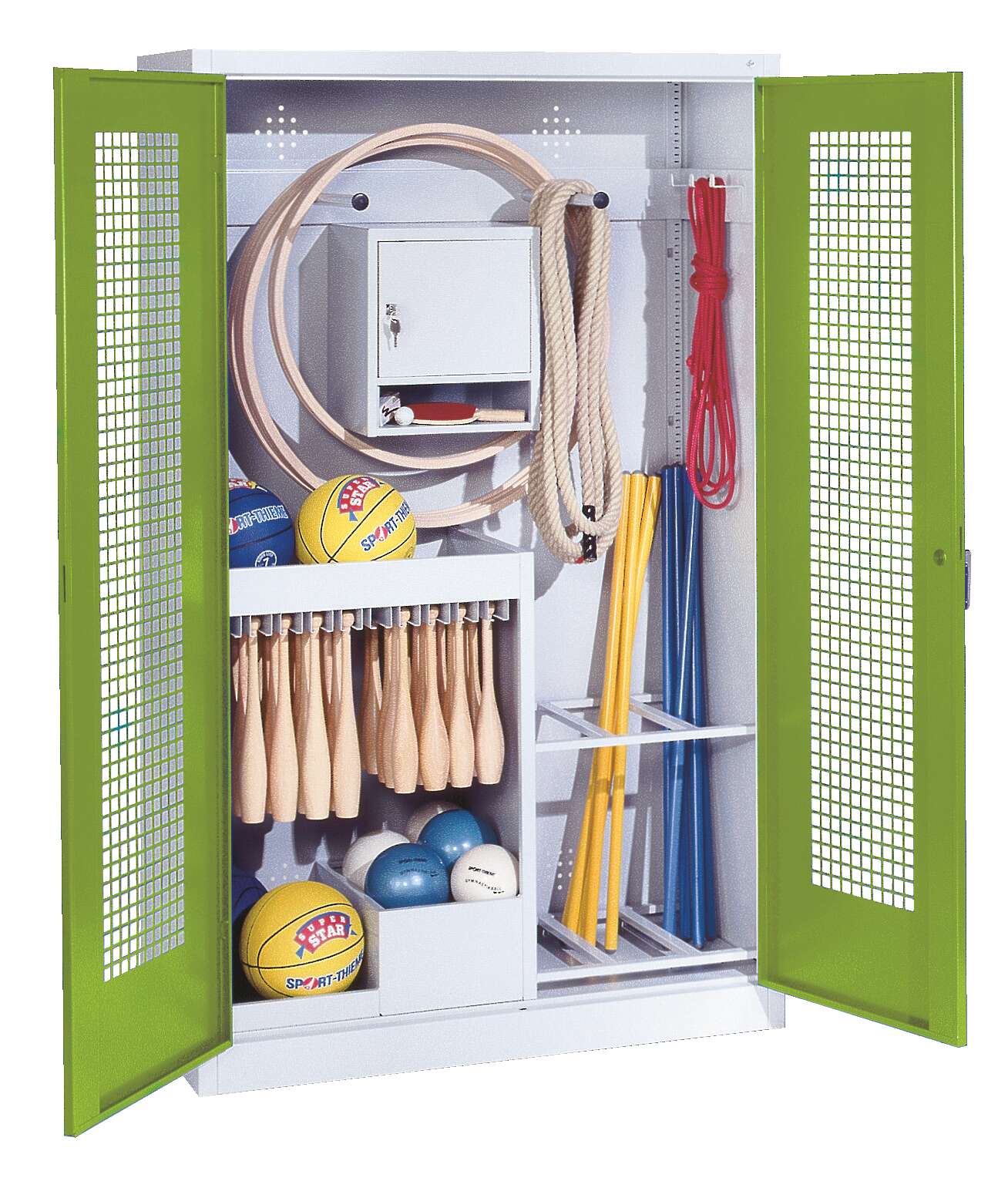 C+P Sportgeräteschrank mit Lochblech-Flügeltüren (Typ 1)