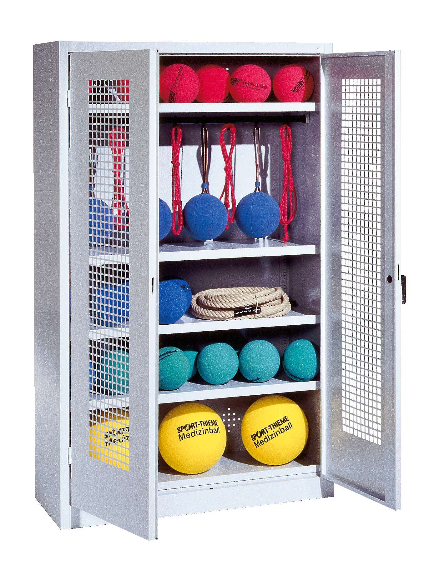 C+P Sportgeräteschrank mit Lochblech-Flügeltüren (Typ 2)