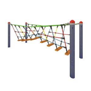 Huck Seilspielgeräte Abenteuerbrücke mit Holzsteg