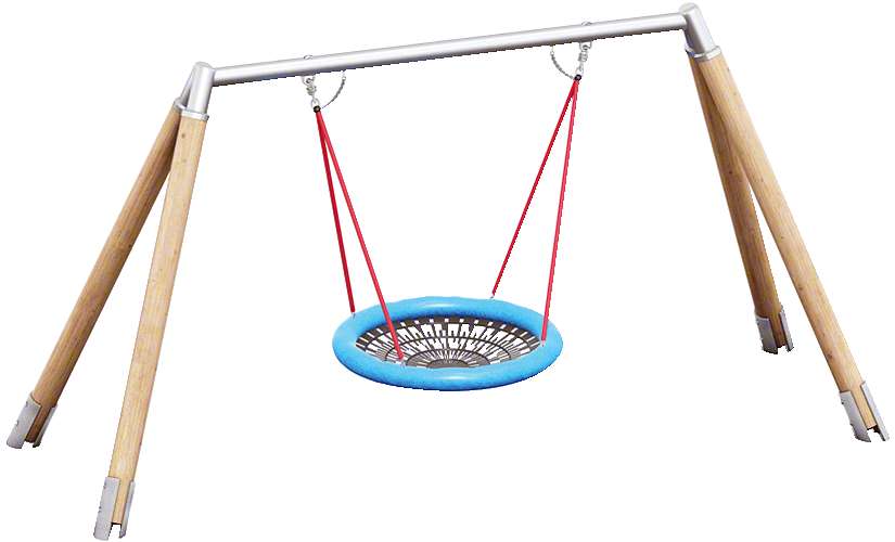 Playparc Vogelnestschaukel "Holz/Metall"