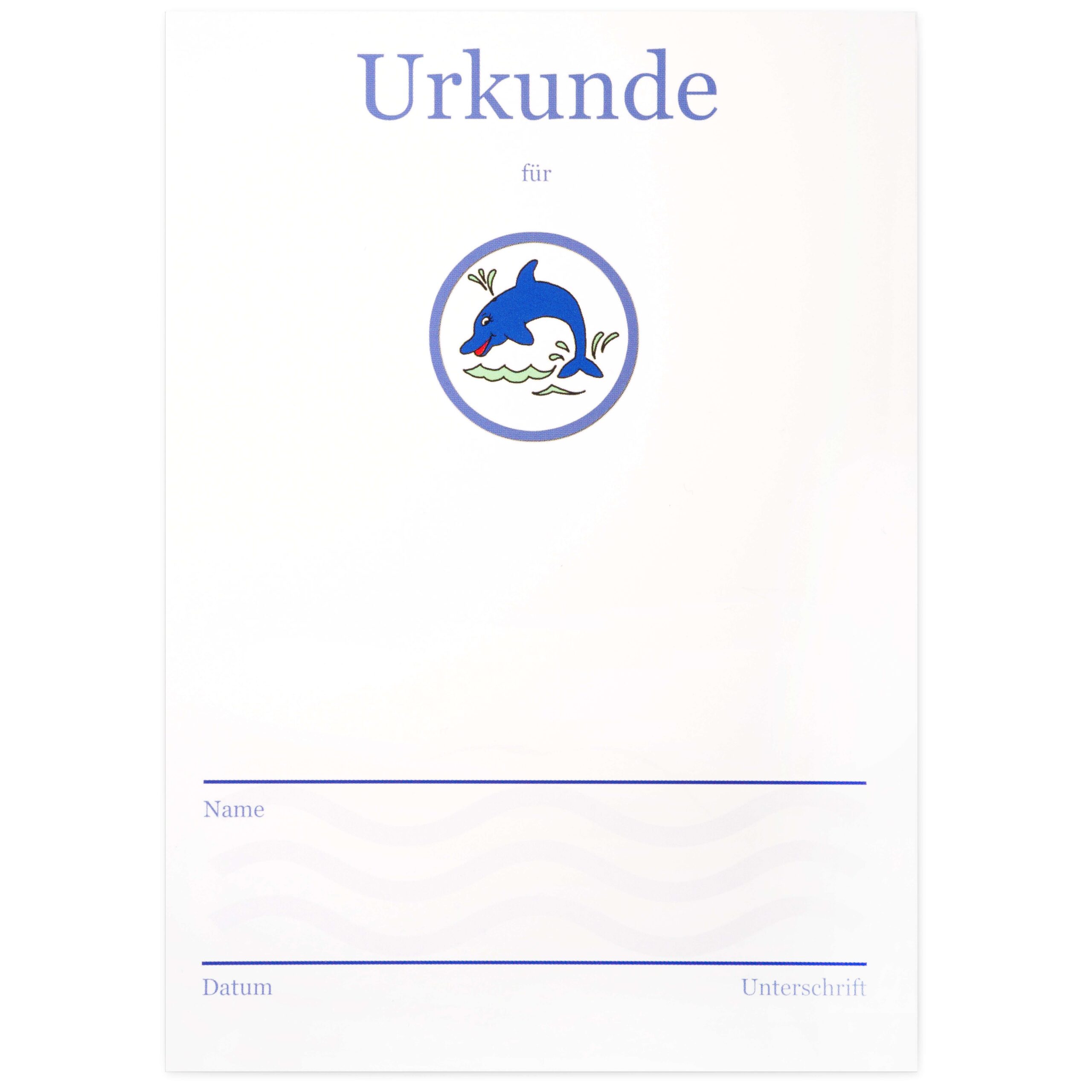 Schwimmurkunde "Delfin"