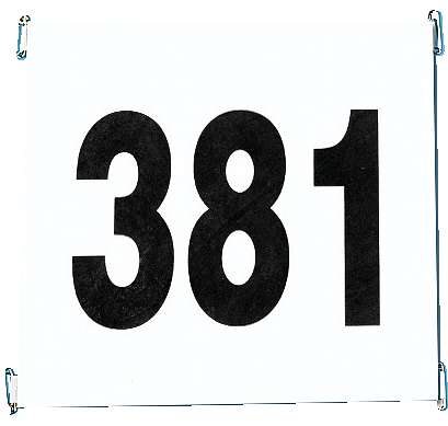 Startnummern aus reißfestem Papier