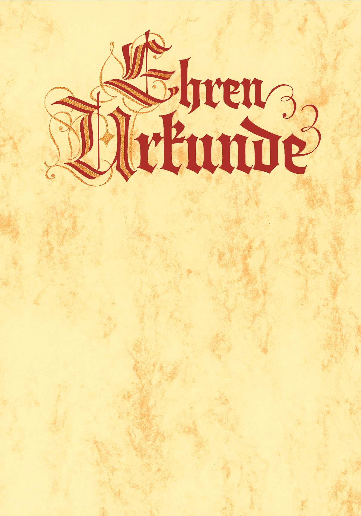 Urkunde "Ehren-Urkunde"