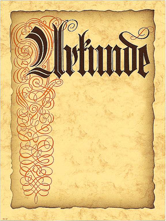 Urkunde "Jubiläum/Mitgliedschaft"